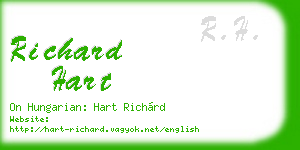 richard hart business card