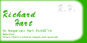 richard hart business card